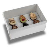 10 Caixas Para 6 Mini Ovos De Colher 50g Meio Ovo Premium