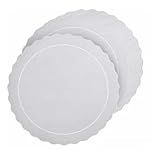 10 Cake Board Base Para Bolo BRANCA Laminada Redonda Detalhada 24cm