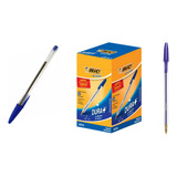 10 Caneta Azul Esferográfica 1 0 Cristal Dura Bic Azul