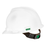 10 Capacete Branco Msa V gard Carneira Push Key Jugular Obra