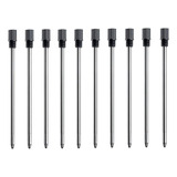 10 Carga Refil 7cm Canetas Swarovski Brilhante Cor Preta