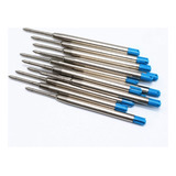 10 Carga Refil Cartucho Coroa De Caneta Cross Parker Azul