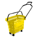 10 Carrinho Cesta Compras Rodas E Alças P Mercado Lojas