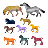 10 Cavalos Selvagens Reino Aninal Miniatura