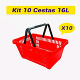 10 Cestas De Mercado Cestinha P Supermercado Compras Lojas