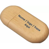 10 Chaveiros Pendrive Personalizado Madeira 8gb Laser Logo