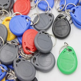 10 Chaveiros Tag Aproximação Rfid 125khz Cores Mista T5577