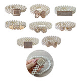 10 Cintos Com Pérolas Fivela Com Strass Feminino Atacado