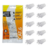 10 Conector Rj45 Cat6 Furukawa 10 Capa Snap In Transparente