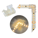 10 Conectores Para Fita Led Smd 10mm Conexão L 90 Canto