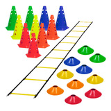 10 Cones Furados 10 Pratos Demarcatório Escada Funcional