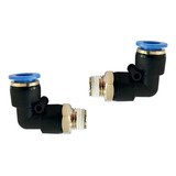 10 Conexão Engate Cotovelo Rosca 1 4 Mangueira Tubo 8mm 12mm