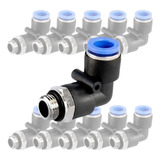 10 Conexão Pneumática Cotovelo 1 8 X 6mm Macho Bsp Tubo