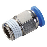 10 Conexão Pneumática Engate Rápido Reta Macho 1 4 Npt X 6mm