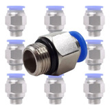10 Conexão Pneumática Reta Macho Rosca 1 4 Tubo 12mm Bsp