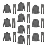 10 Conjunto Brim Calça Camisa Manga Longa Uniforme Trabalho
