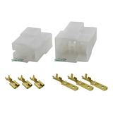 10 Conjunto Conector 3 Vias Com Terminais macho E Fêmea 