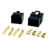 10 Conjunto Conector 4 Vias Com Terminais macho Fêmea E