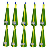 10 Cornetas Vuvuzela Buzina Brasil Copa Do Mundo Grande Kit
