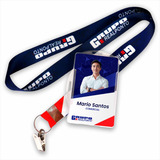 10 Crachás Personalizados Cordão Porta Crachá Arte