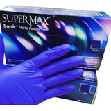 10 Cx Luva Nitrilica Supermax Sonic Azul Cobalto Tamanho P Cor Azul cobalto