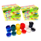 10 Cx Tinta Guache 6 Cores P Kit Festa Lembrancinha Brinde