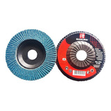 10 Discos Lixa Flap Desbaste Lixadeira Metal Madeira 115mm Gr 40