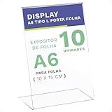 10 Display A6 Acrílico 10x15 Expositor