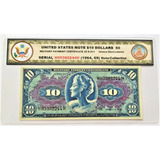 10 Dólares Americano Certificado De Pagamento