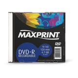 10 Dvd r 4 7gb Maxprint Slim 16x