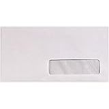 10 Envelopes De Janela Do Lado Direito 10 X 23 Cm 11 Kg Branco Brilhante 50 Unidades Perfeito Para Cheques Faturas Papel Timbrado Cartas Declarações 82624 50