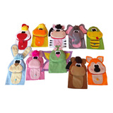 10 Fantoches Em Feltro 30cm Animais selvagens E Domésticos 