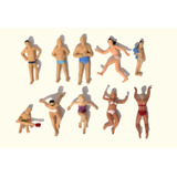 10 Figuras Banhista 1 87 1 100 H 2cm Miniatura Natação