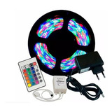10 Fita Led Rgb 5m 16 Cores Pro Dagua Com Fonte E Controle