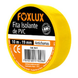 10 Fitas Isolante Foxlux 10mts Amarelo