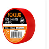 10 Fitas Isolante Foxlux 10mts Vermelho