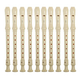 10 Flautas Doce Yamaha Soprano Yrs 24b Barroca Cor creme