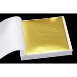 10 Folhas De Ouro Comestível Facial 24k Genuíno 08x08 Cm