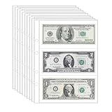 10 Folhas De Páginas De Coleção De Papel Moeda 3 Bolsos Para Moeda Suporte De Moeda Páginas De álbum Para Colecionar
