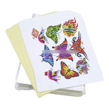 10 Folhas Papel Gomado Decalque Waterslide Jato Tinta Branco