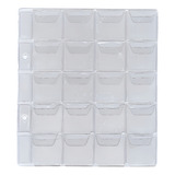 10 Folhas Plastico Para Moedas 20 Divisões 2 Furos Com Abas