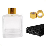 10 Frasco Difusor De Vidro Cubo 150ml Tampa E 50 Varetas