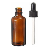 10 Frasco Gotejador Conta Gotas Vidro Âmbar 30ml Tampa Preta