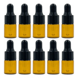 10 Frascos Conta Gotas Vidro Âmbar 1 5ml Óleos Essenciais