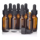 10 Frascos De Vidro Âmbar Conta Gotas 30ml Aromaterapia Comp