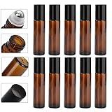10 Frascos De Vidro Âmbar Roll On 10 Ml -Vidro Grosso-