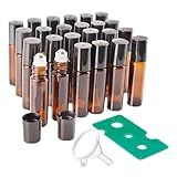 10 Frascos De Vidro Âmbar Roll On 10ml Premium -Vidro Grosso- - Abridor E Funil