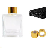 10 Frascos Difusor De Vidro Cubo 240ml Tampa E 50 Varetas