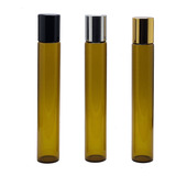 10 Frascos Vidro Ambar Roll on 10ml Fino Para Óleo Essencial
