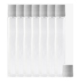 10 Frascos Vidro Branco Rolon Transparente 10ml Tampa Branca